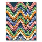 Colorful Wavy Stripe Abstract Rug