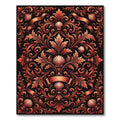 Copper Floral Scroll Shell Ornament Rug