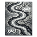 Monochromatic Abstract Flowing Swirl Wave Rug
