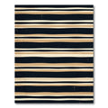 Modern Black Gold Striped Abstraction Rug