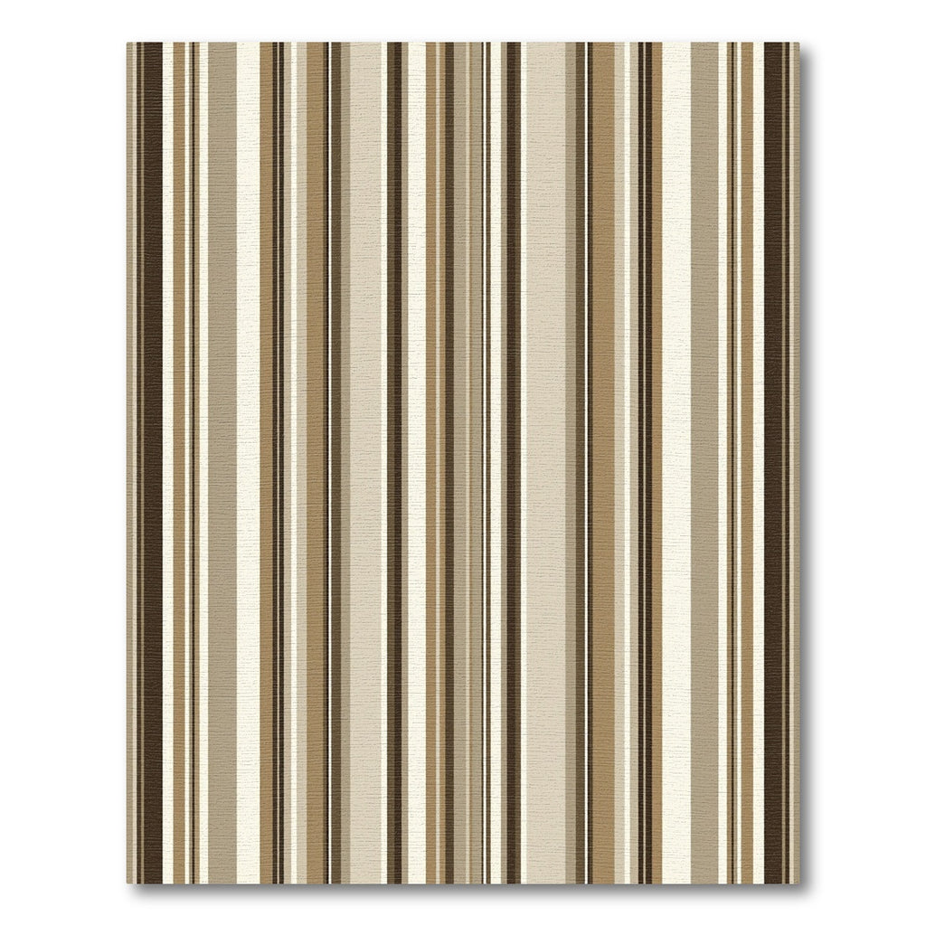 Earthy Brown Neutral Stripe Rug