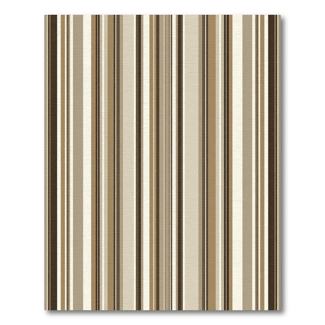 Earthy Brown Neutral Stripe Rug