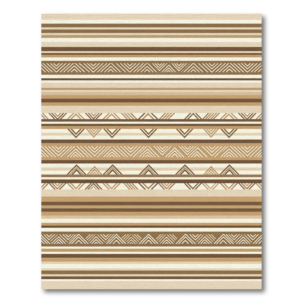 Earthy Horizontal Zigzag Stripes Rug
