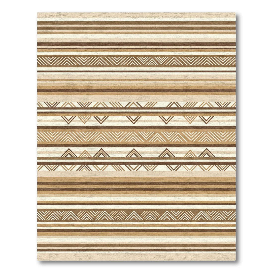Earthy Horizontal Zigzag Stripes Rug