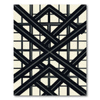Bold Black Intersecting Lines Rug