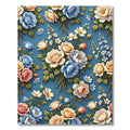 Blue Sky Floral Bouquet Arrangement Rug