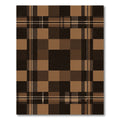 Classic Brown Plaid Tartan Checkered Rug