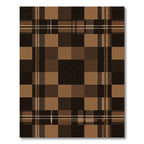 Classic Brown Plaid Tartan Checkered Rug