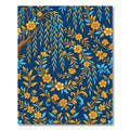 Botanical Willow Branch Golden Floral Navy Rug