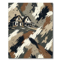 Rustic Farmhouse Grunge Abstract Strokes Rug