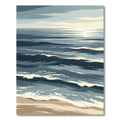 Oceanic Waves Blue Horizon Strokes Rug