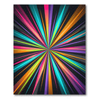 Vibrant Colorful Radiant Sunburst Expansion Rug