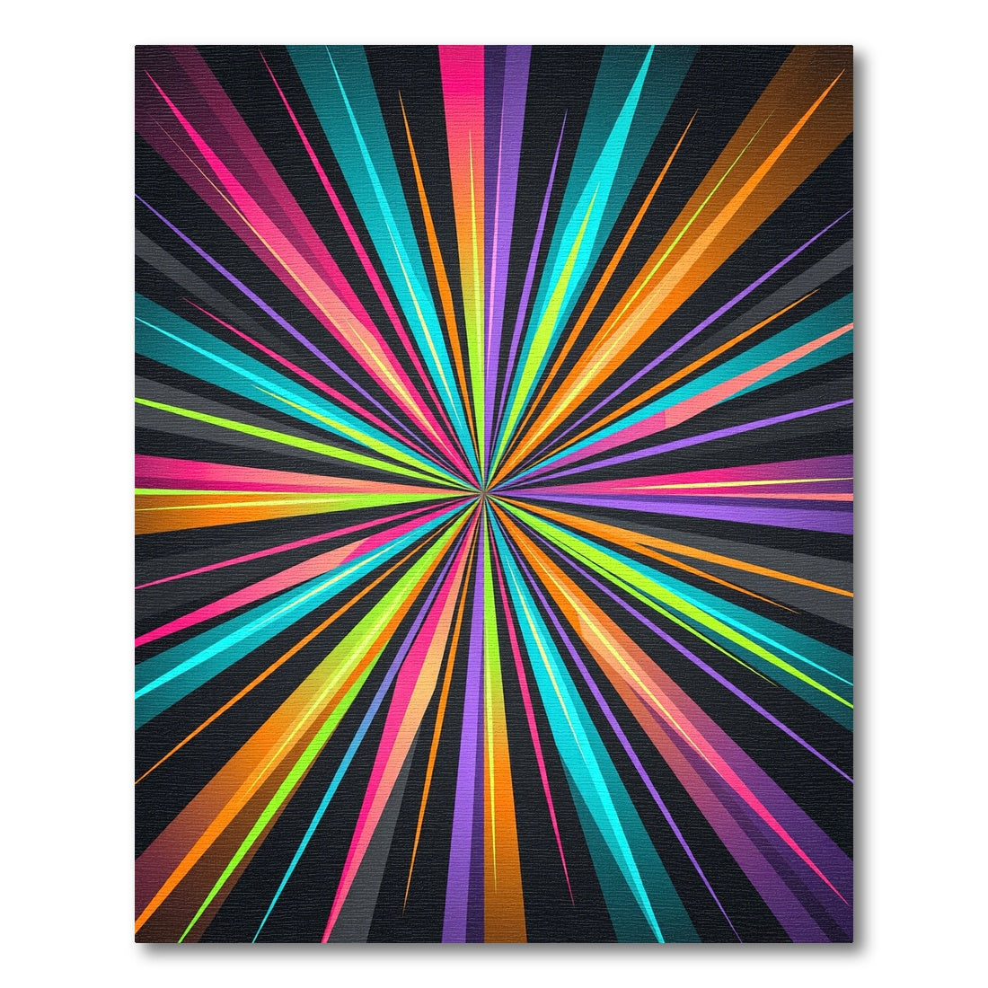 Vibrant Colorful Radiant Sunburst Expansion Rug