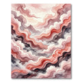 Crimson Cloudscape Watercolor Swirl Rug