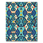 Turquoise Mystical Eye Geometric Abstract Rug