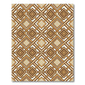 Brown Geometric Interlocking Square Rug