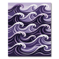 Deep Purple Abstract Rolling Waves Rug