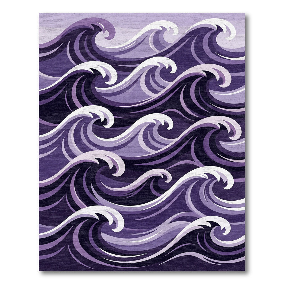Deep Purple Abstract Rolling Waves Rug