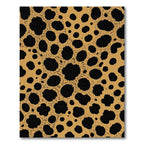 Golden Black Spotted Cheetah Print Rug