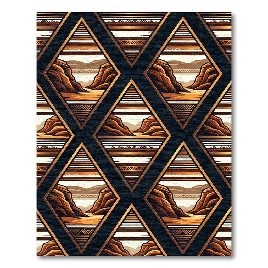 Geometric Copper Canyon Landscape Rug