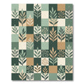 Geometric Botanical Field Rug