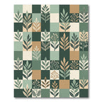 Geometric Botanical Field Rug