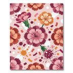 Pink Floral Scatter Confetti Rug