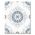 Blue White Radial Sunburst Rug