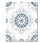 Blue White Radial Sunburst Rug