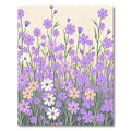 Lavender Meadow Wildflower Landscape Rug