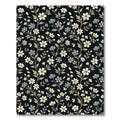 Cream and Grey Floral Vine Rug