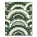 Sage Green Mid-Century Arch Geometry Rug