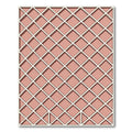 Blush Pink Intersecting Diamond Grid Rug