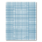 Blue Structured Linear Grid Rug