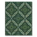 Earthy Green Palmette Arabesque Rug