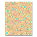 Whimsical Yellow Blue Flower Circles Rug