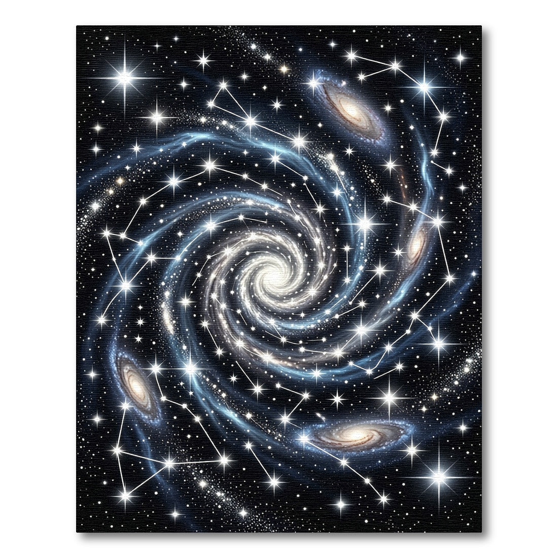 Cosmic Swirling Nebula Starry Night Rug