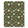Botanical Clover and White Flower Forest Rug