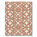 Copper Lattice Quatrefoil Geometric Weave Rug