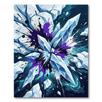 Crystal Shard Cobalt Splatter Rug