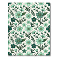 Teal Blossom Garden Pattern Rug