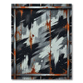 Industrial Black White Grunge Steel Art Rug