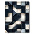 Deep Shadow Geometric Cubism Rug