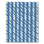 Deep Blue Diagonal Stripe Accordion Rug