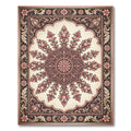 Blush Rose Floral Medallion Tapestry Rug