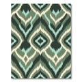 Chevron Diamond Zigzag Green Rug