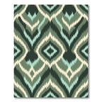 Chevron Diamond Zigzag Green Rug
