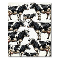 Black and White Farmhouse Cow Herd Rug