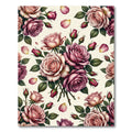 Elegant Blush Rose Bouquet Arrangement Rug