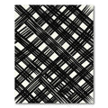 Black and White Intersecting Gingham Rug